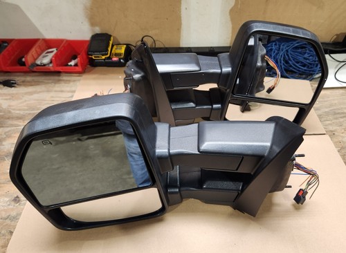 2021 F150 Tow Mirrors Towing Mirrors For 2015-2020 Ford F150 - Power Heated, Turn Signal, Chrome, 8-Pin 2018 F150 Tow Mirrors - Foto 5