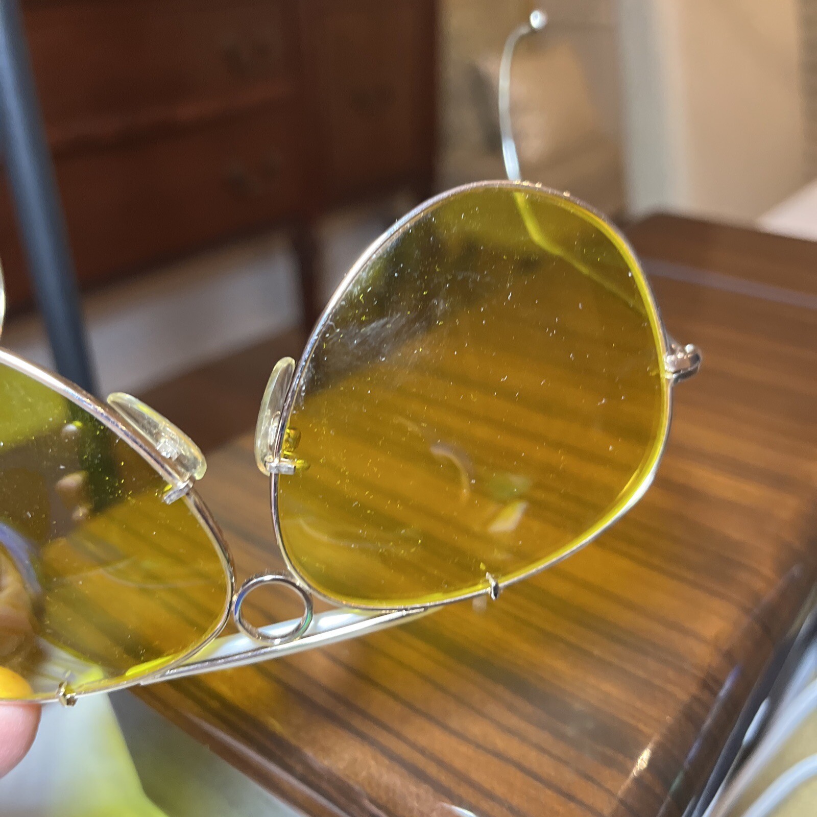 VINTAGE JAPANESE MADE AVIATOR STYLE YELLOW SHOOTING GLASSES eBay