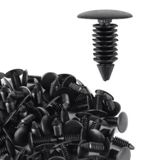 Auto Car 8mm Hole Bumper Clips Plastic Rivets Fastener Fender Push Pin 100 Pcs