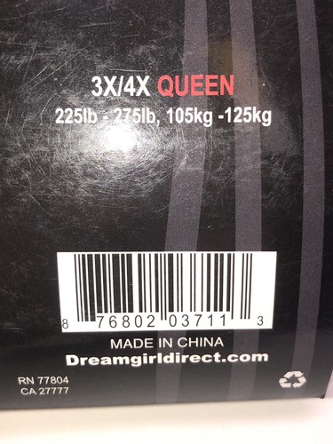 Dreamgirl Open Crotch Lace Panty - 3x/4X Black - Picture 5 of 5