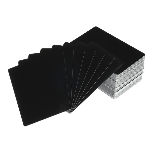 300 StüCk Metall-Visitenkarten Mit Glatter OberfläChe, Lasergravur, Aluminium-image