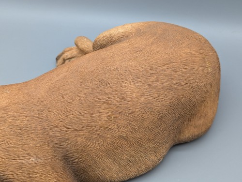 Vtg Sandicast Apricot Mastiff Pup J380 Dog Sculpture 1992 Sandra Brue 16" Long - 第 6/16 張圖片
