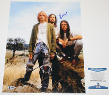 NIRVANA KRIST NOVOSELIC & DAVE GROHL BAND SIGNED 11x14 PHOTO BECKETT COA BAS