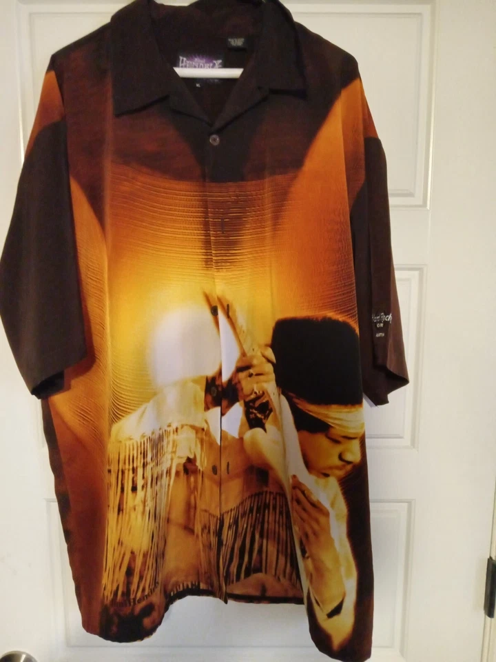 Jimi Hendrix Hard Rock Cafe Austin Dragonfly Button Down - Image 4 of 4