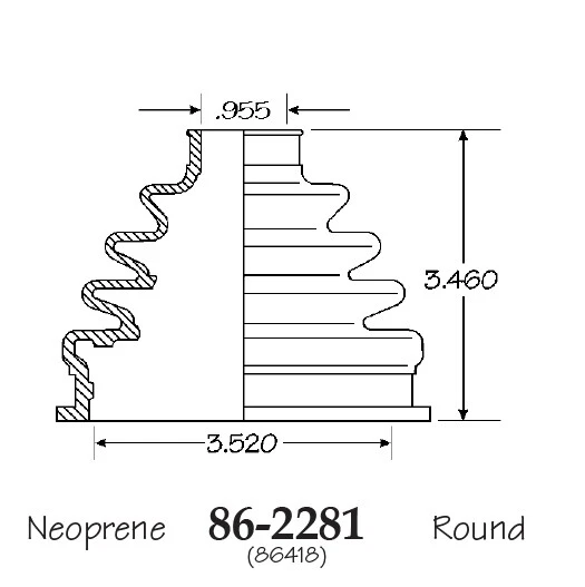 Inner & Outer CV Axle Boot for VOLKSWAGEN Eurovan 1993-1994 - Image 3 of 3