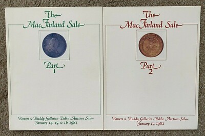 Bowers & Ruddy Galleries, The MacFarland Sale, Lot of 2 Auction Catalogs