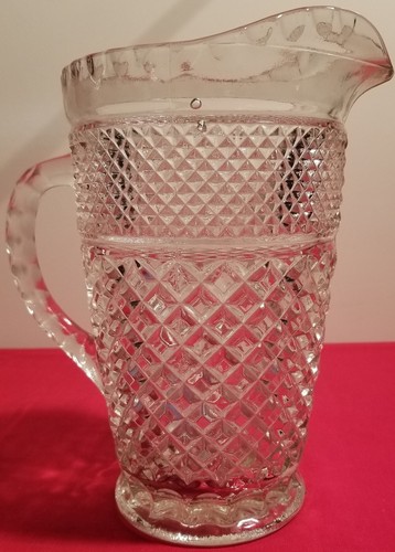 Vintage Anchor Hocking Wexford 64oz Clear 9" Glass Pitcher & 4x 6-1/4" Glasses - Picture 8 of 9