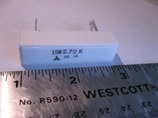 Panasonic 15 Watt 2.7 Ohm 2R7 10% Ceramic Cement High Power Resistor - NOS Qty 1