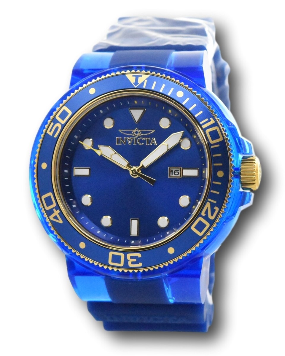 Invicta Pro Diver Men's 52mm Anatomic Blue & Gold Lightweight