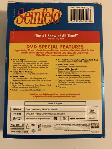 Seinfeld - Seasons 1 & 2 DVD, 2004, 4 - Disc Set - Picture 2 of 9