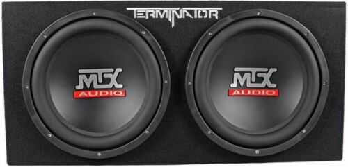 MTX Terminator TNE212D 1200 Watt Dual 12” Subwoofers+Sealed Sub Box+Amp+Wire Kit - Picture 3 of 10
