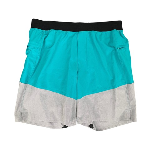 Lululemon Shorts Herren L groß schwarz Asche Namaste am Strand Stretch Yoga *LESEN