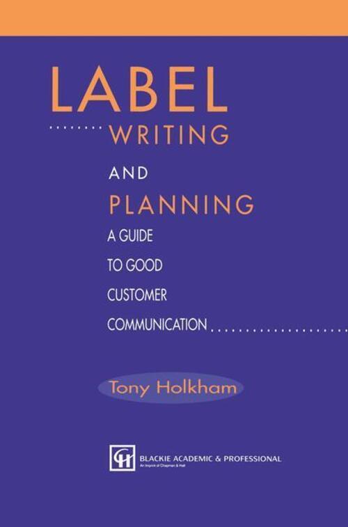 Thumbnail - Tony Holkham | Label Writing And Planning | Buch | Englisch (1996) |