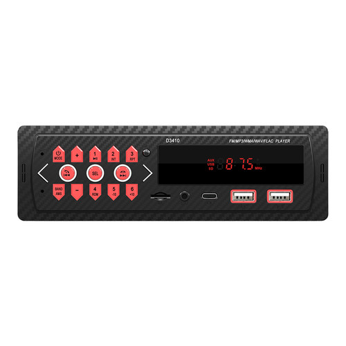 Radio de Coche Estéreo 1DIN Bluetooth Audio FM MP3/Doble USB/AUX Entrada Reproductor en el tablero - Imagen 1 de 16