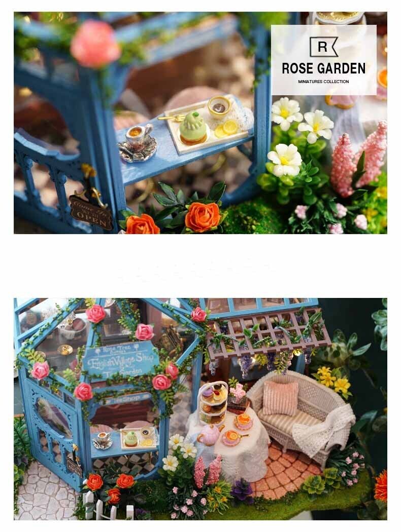 Miniature Rose Garden Tea House Making Kit in 1:12 Scale