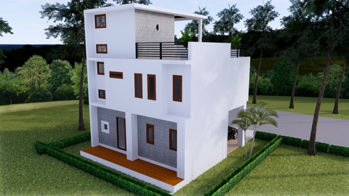 26x36 Small House Design 3 Beds 3 baths 8x11 Meter Terrace Roof (A4 Hard Copy) - Picture 8 of 8