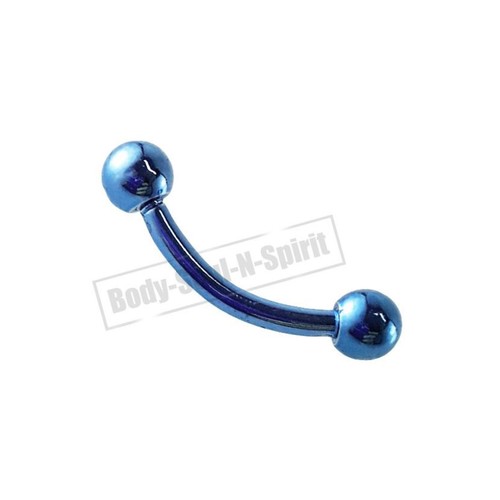 Cejas Tipo 3 - Piercings Anillos AZUL CIELO Curva Joyería 316L - Imagen 4 de 6