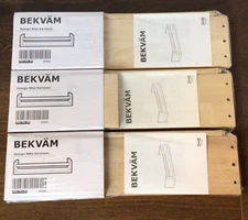 Lot of 3 Ikea BEKVAM Wooden Spice Rack Kitchen Storage Shelf 400.701.85 22505
