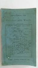 Barts/Stanford CLOTH Map as Ordnance Kent 1922 Maidstone Canterbury Gravesend  