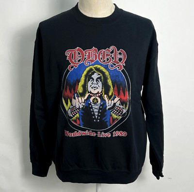 Obey Men's Crew Sweatshirt Hesher Black Size M NWT Shepard Fairey Andre