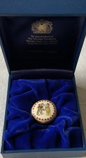 Vintage mit Geschenkbox Halcyon Days Teddies/Herzen wundersch&ouml;n Emaille Pillendose Schmuckdose