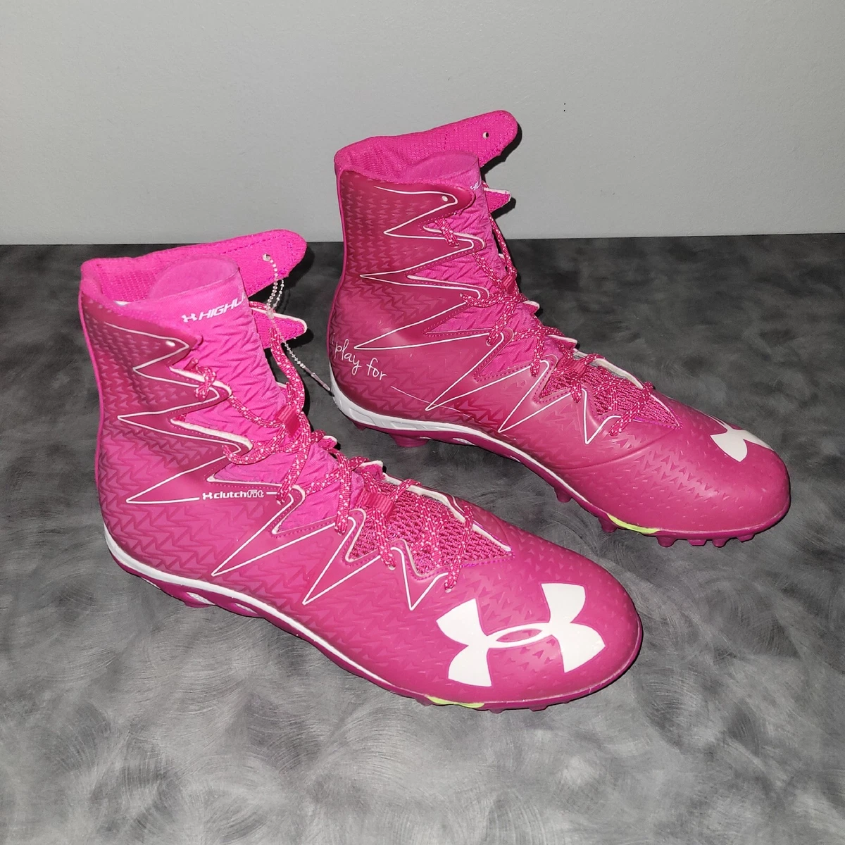 Pink under armour highlight cleats hotsell