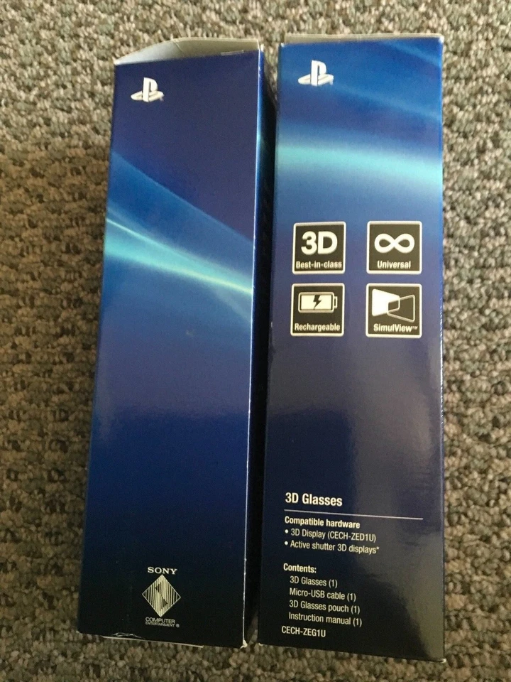 Sony CECH-ZEG1E Active Rechargeable 3D Glasses for PS3 Playstation 3 3D TV - Image 3 of 4
