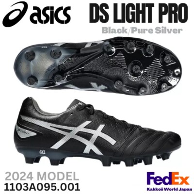 ASICS Soccer Cleats Shoes DS LIGHT PRO Black/Pure Silver 1103A095 001 NEW 2024!