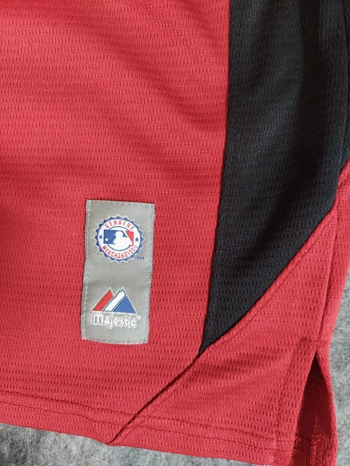 Arizona Diamond Backs Jersey Youth Large Red V Neck Short Sleeve Majestic - Image 3 of 4