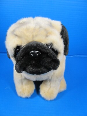 Fawn Pug Puppy Dog Plush Stuffed Animal Go! Retail Group  10.5'' Realistic