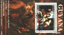 guyana block27 oblitéré 1988 500. Anniversaire de titien