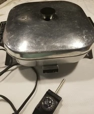 Electric Skillet. VTG WIZARD Western Auto Electric 11 1/2" WORKING CONDITION.  