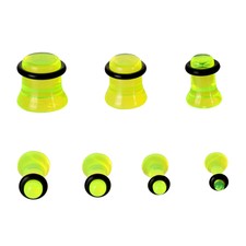14pcs Acrylic O-Ring Ear Plug Gauge Stretcher Kit Expander 12G-00G Earrings