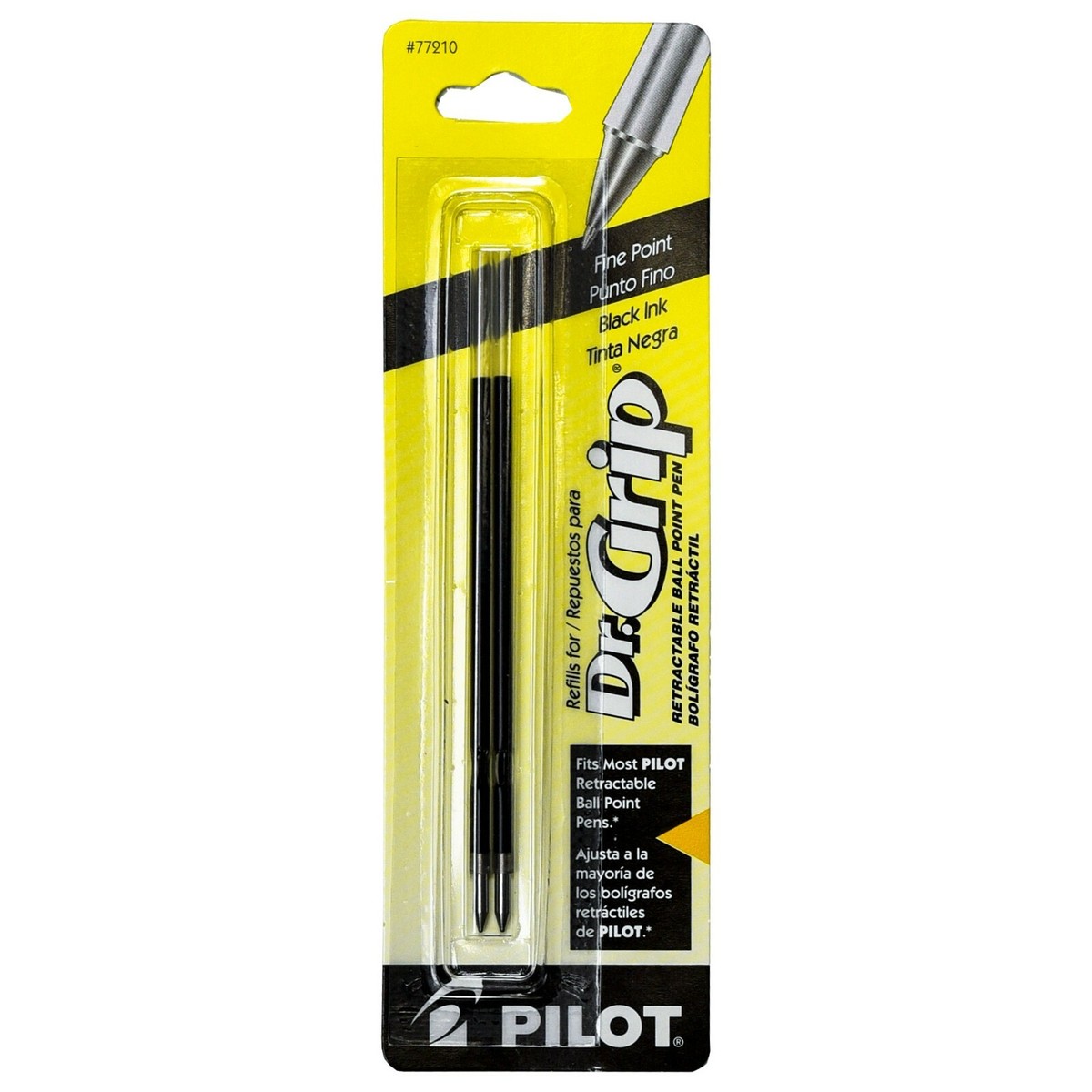 Pilot 77210 Black Ink Fine Retractable Ball Point Pen