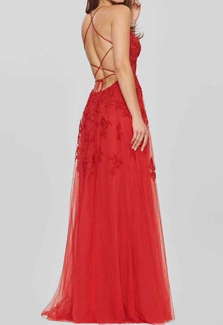 Faviana red clearance dress
