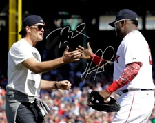 Tom Brady David Ortiz Auto 8x10 Signed Fenway Park Reprint Photo First Pitch