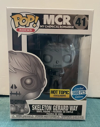 Funko Pop! Skeleton Gerard Way #41 Limited Edition Hot Topic Exclusive 5000 PCS