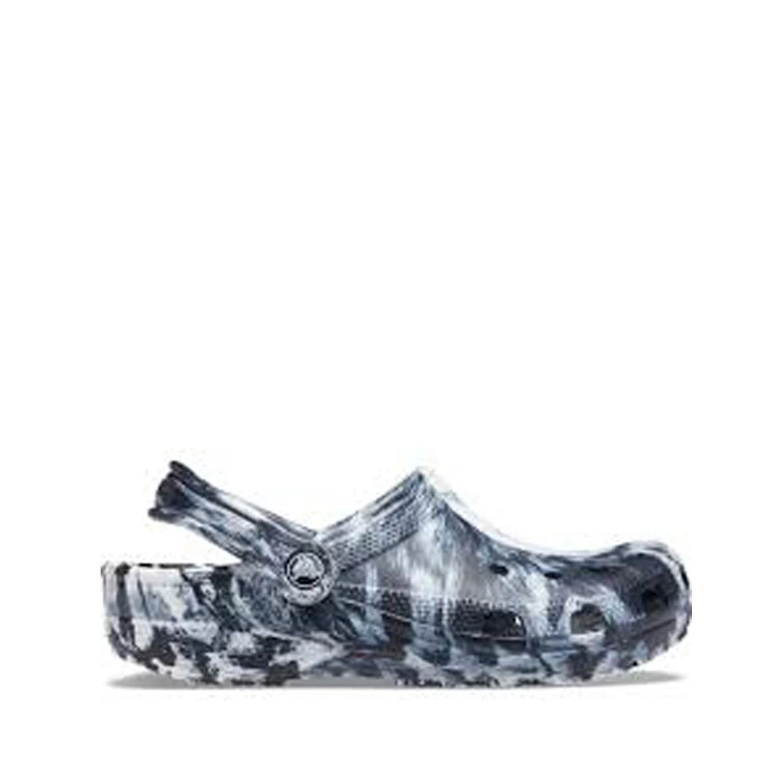 Crocs Classic Marbled Clog White Black 206867-103 Unisex New w/Box