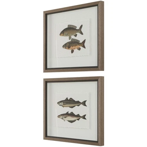 Uttermost 32448 The Catch 20.5 X 18.25 inch Framed Fish Prints, Set of 2 - Picture 2 of 6