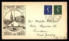 Mayfairstamps Great Britain FDC 1955 37 Philatelic Congress Queen Combo Cover aa