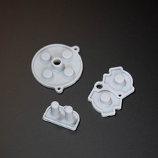 GBA Gray White Conductive Rubber Game Boy Button Silicone Pads for Nintendo NEW