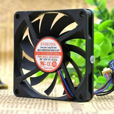 EVERCOOL  7CM 7010 12V 0.31A  EC7010HH12BA cooling fan    #iv