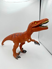Velociraptor Dinosaur Figure Toy Brown Striped Realistic 18"  2014