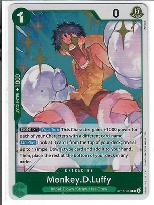 Monkey.D.Luffy (034) OP16-034 Rare The Time of Battle One Piece Foil Near Mint