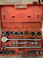 Drive Sae 21 Piece 6 Point Socket Set With Case Socket Missing