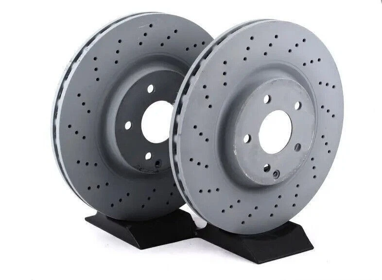 Juego de pastillas de freno delanteras y 2 rotores Mercedes C250 2010-2015 295 mm con sensor OEM Foto 2 de 4