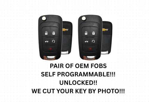 DIY BUNDLE FOR OEM PAIR OF CHEVY LOGO FLIPKEYS TWIST IGNITION WE CUT YOUR KEY - product listing photo