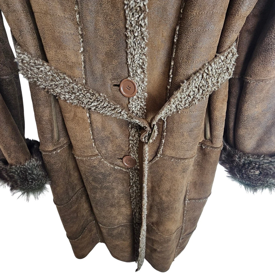 Tribal женщин пенни переулок пальто афганский куртка хиппи Y2K богемное Sz 14 фестиваль 90-х - Изображение 3 из 4