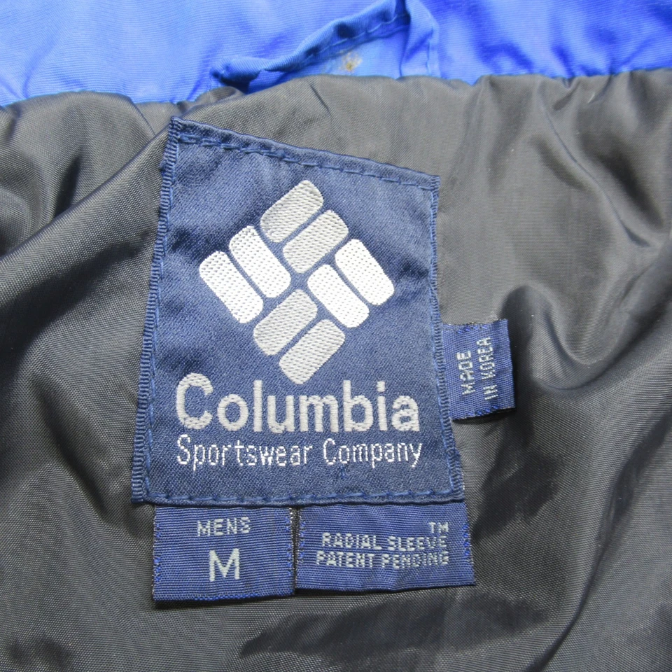 Columbia Jacket Men Medium Blue Rain Whirlibird Pockets Full Zip Windbreaker VTG - Image 4 of 4