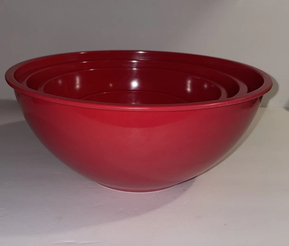 Juego de 4 cuencos medidores Sur la mesa melamina roja anidación 1/8 a 12 tazas de colección Foto 2 de 4